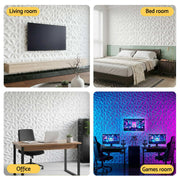 Artiss 3D Wall Panels Diamond PVC Decorative Panels 50x50cm Set of 15 Feature Wall WP-50X50-15PCS-DIA