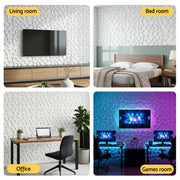 Artiss 3D Wall Panels PVC Decorative Panels 50x50cm Set of 15 Feature Wall Poly WP-50X50-15PCS-POLY
