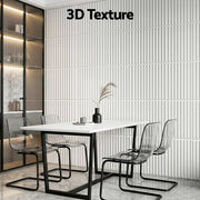 Artiss 3D Wall Panels Vertical PVC Decorative Panels 50x50cm Set of 15 Feature Wall Vert WP-50X50-15PCS-VERT