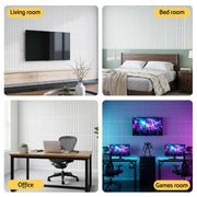 Artiss 3D Wall Panels Vertical PVC Decorative Panels 50x50cm Set of 15 Feature Wall Vert WP-50X50-15PCS-VERT