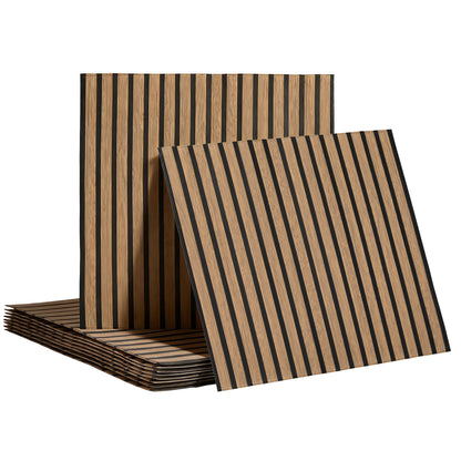 Artiss 10PCS Peel and Stick Wall Panels Tiles 68X68CM Self Adhesive for Home Office Studio Brown WP-68X68-10PCS-BR