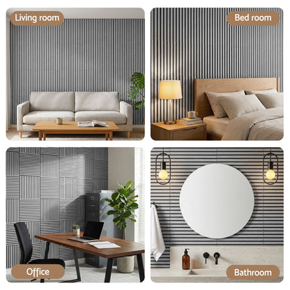 Artiss 10PCS Peel and Stick Wall Panels Tiles 68X68CM Self Adhesive for Home Office Studio Grey WP-68X68-10PCS-GR