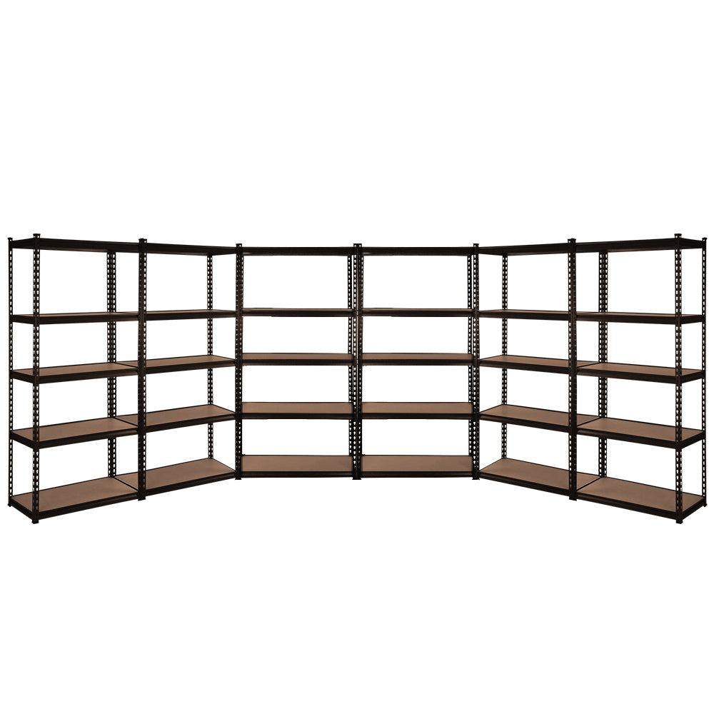 Giantz 6X1.5M Garage Shelving Warehouse Rack Storage Shelves Pallet Racking WR-7X15-BKX6