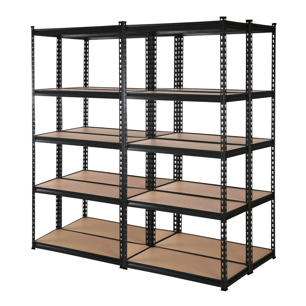 Giantz 4x1.8M Garage Shelving Warehouse Rack Pallet Racking Storage Shelve Black WR-9X18-BKX4