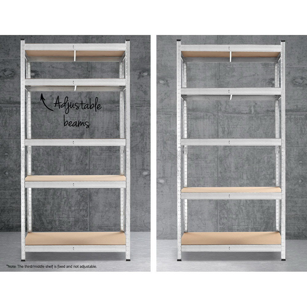 Giantz 1.8M Warehouse Racking Rack Shelving Garage Steel Metal Storage Shelves Silver WR-9X18-GVN-SV