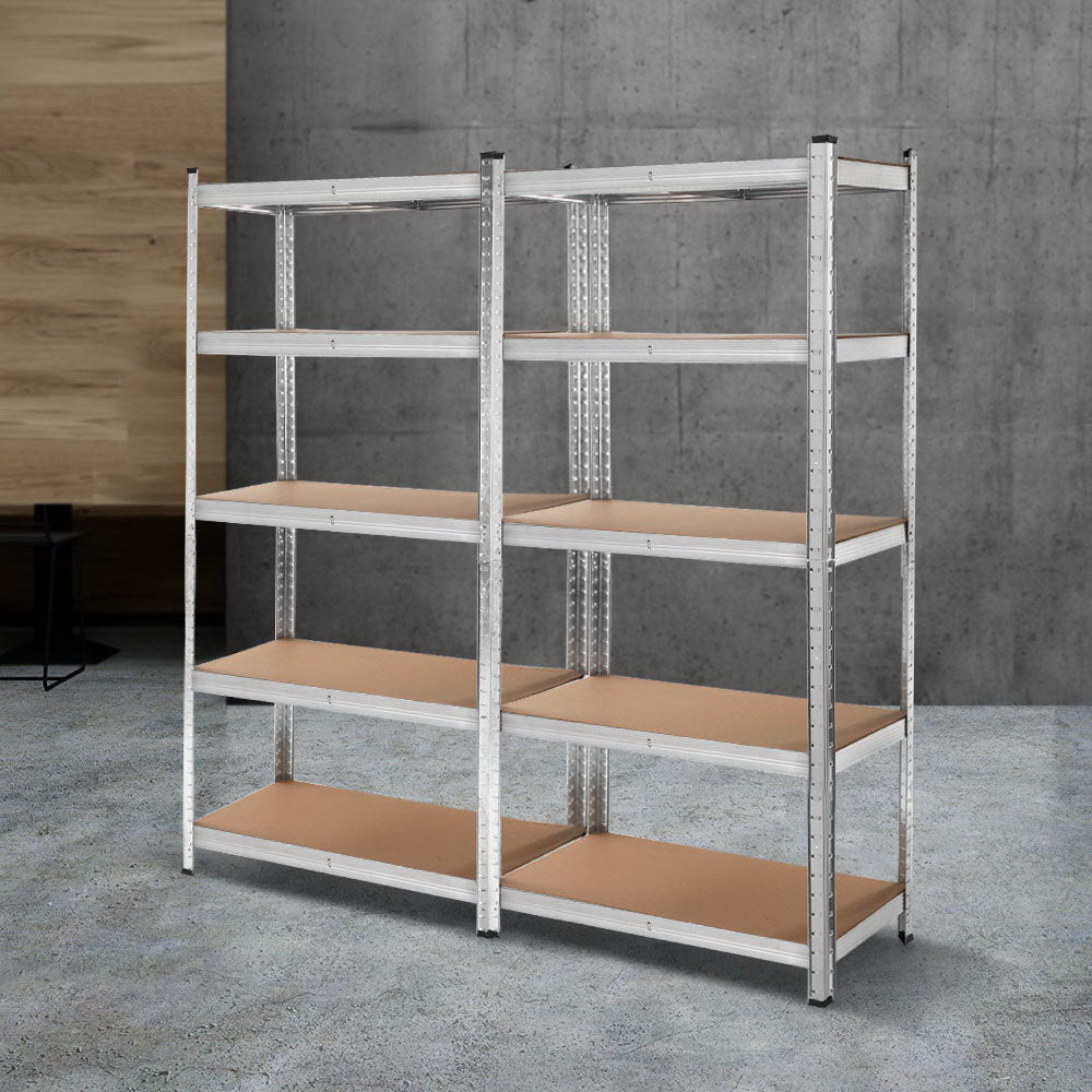 Giantz 2x1.8M Garage Shelving Warehouse Rack Pallet Racking Storage Shelf Silver WR-9X18-GVN-SVX2