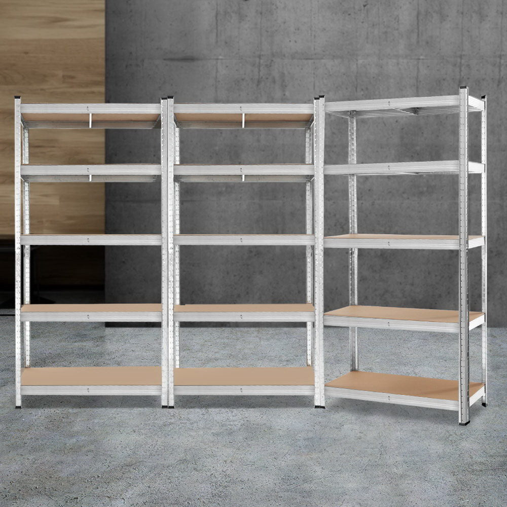Giants 3x1.8M Warehouse Shelving Rack Racking Garage Metal Storage Shelves WR-9X18-GVN-SVX3