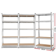 Giants 3x1.8M Warehouse Shelving Rack Racking Garage Metal Storage Shelves WR-9X18-GVN-SVX3