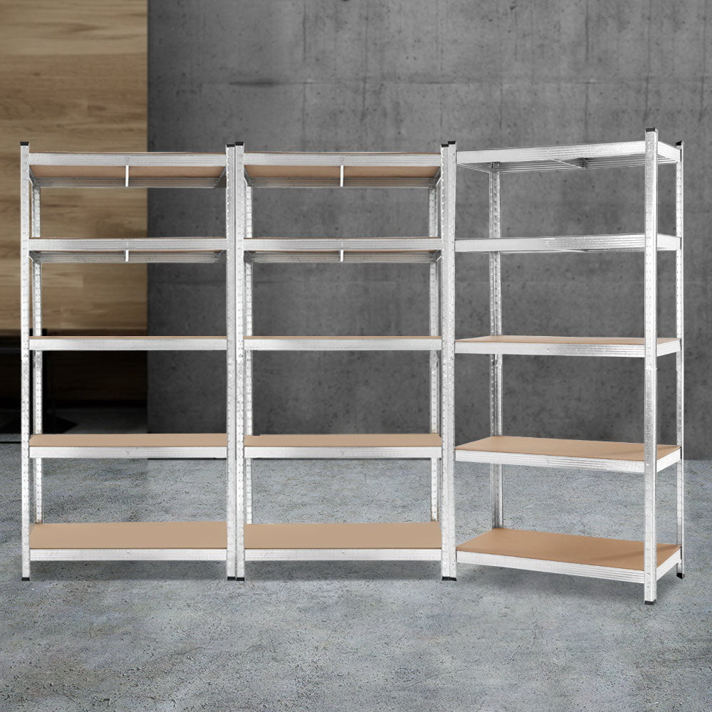 Giants 3x1.8M Warehouse Shelving Rack Racking Garage Metal Storage Shelves WR-9X18-GVN-SVX3