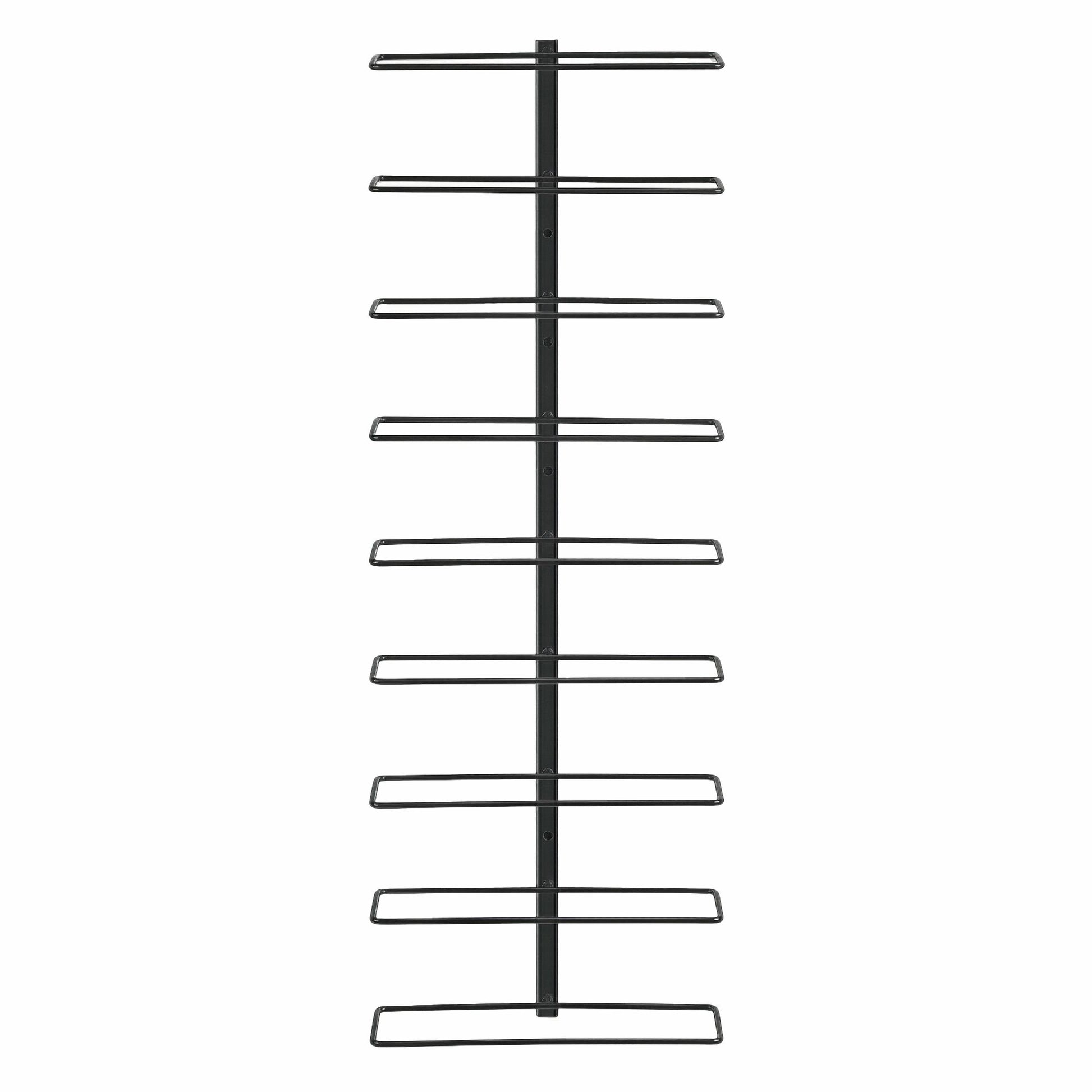 Artiss Wall Mounted Wine Rack 9 Bottles Display Storage Organizer Metal Black WR-AC-MOUNT-9B-BK