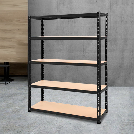 Giantz 1.8M Garage Shelving Warehouse Rack Pallet Racking Storage Shelve Black WR-E-12X18-BK