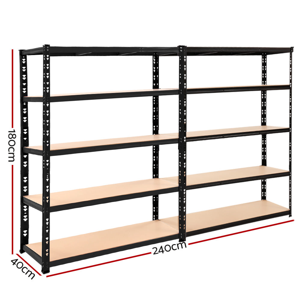 Giantz 2.4Mx1.8M Garage Shelving Warehouse Rack Pallet Racking Storage Shelve WR-E-12X18-BKX2