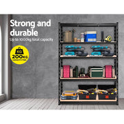 Giantz 2.4Mx1.8M Garage Shelving Warehouse Rack Pallet Racking Storage Shelve WR-E-12X18-BKX2