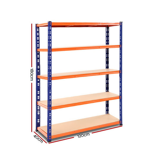 Giantz 1.8M Garage Shelving Warehouse Rack Pallet Racking Storage Shelve Blue WR-E-12X18-BO