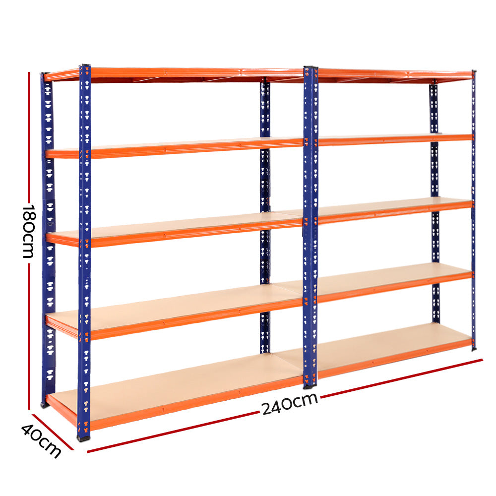 Giantz 2.4Mx1.8M Garage Shelving Warehouse Rack Pallet Racking Storage Blue WR-E-12X18-BOX2