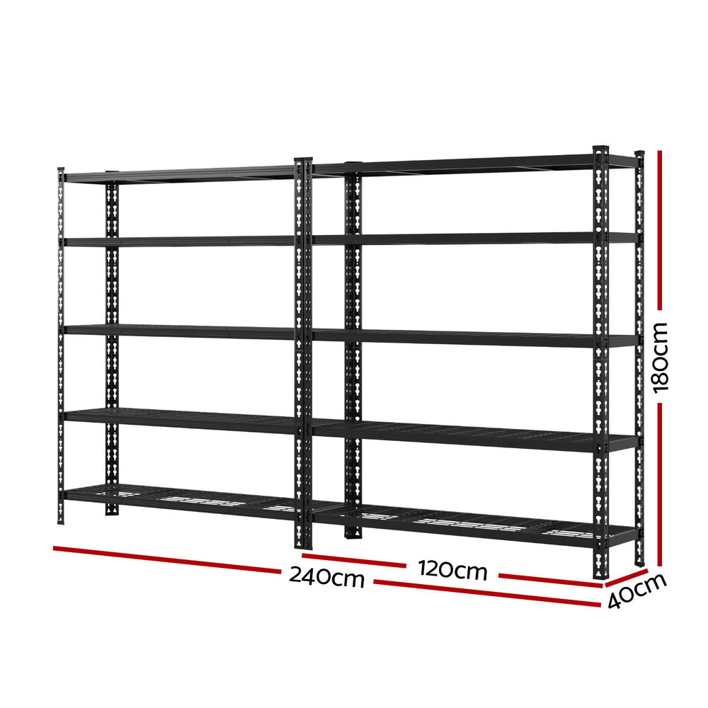 1.8MX2.4M Giantz Garage Shelving Warehouse Rack WR-E-12X18-GDX2