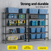 1.8MX2.4M Giantz Garage Shelving Warehouse Rack WR-E-12X18-GDX2