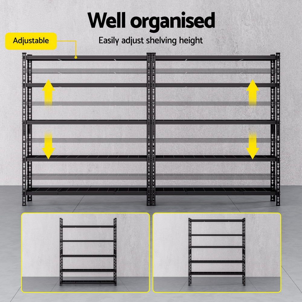 1.8MX2.4M Giantz Garage Shelving Warehouse Rack WR-E-12X18-GDX2