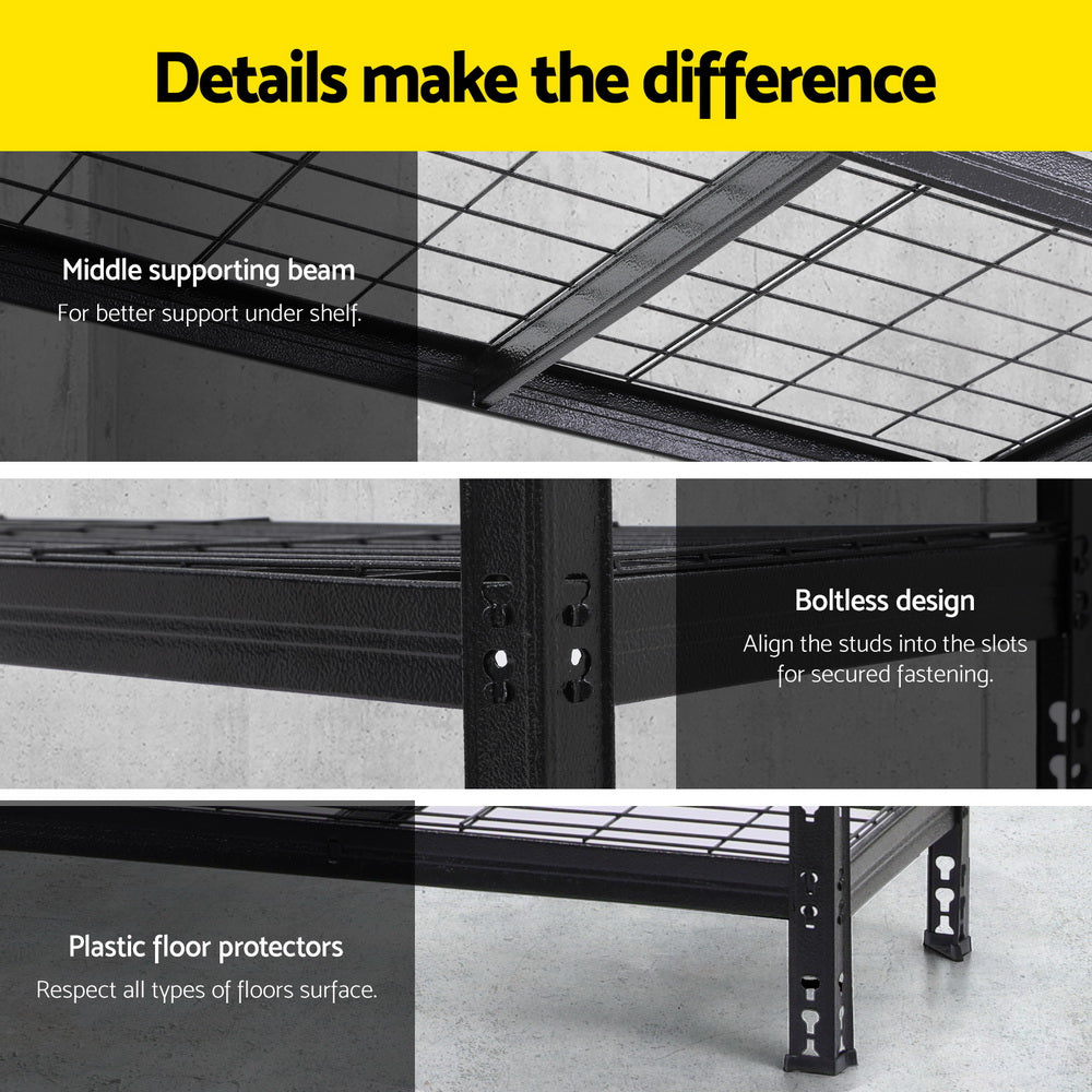 1.8MX2.4M Giantz Garage Shelving Warehouse Rack WR-E-12X18-GDX2