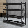 Giantz 2Mx2M Garage Shelving Warehouse Rack Pallet Racking Storage Shelve Black WR-E-2020-200BK-ABC