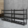 Giantz 4Mx2M Garage Shelving Warehouse Rack Pallet Racking Storage Shelve Black WR-E-2020-200BK-ABCX2