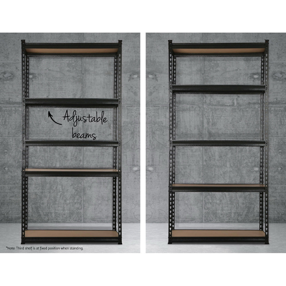Giantz 2x1.5M Garage Shelving Warehouse Rack Pallet Racking Storage Shelve Black WR-E-7X15-BK-FC2