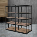 Giantz 4x1.5M Garage Shelving Warehouse Rack Pallet Racking Storage Shelve Black WR-E-7X15-BKX4