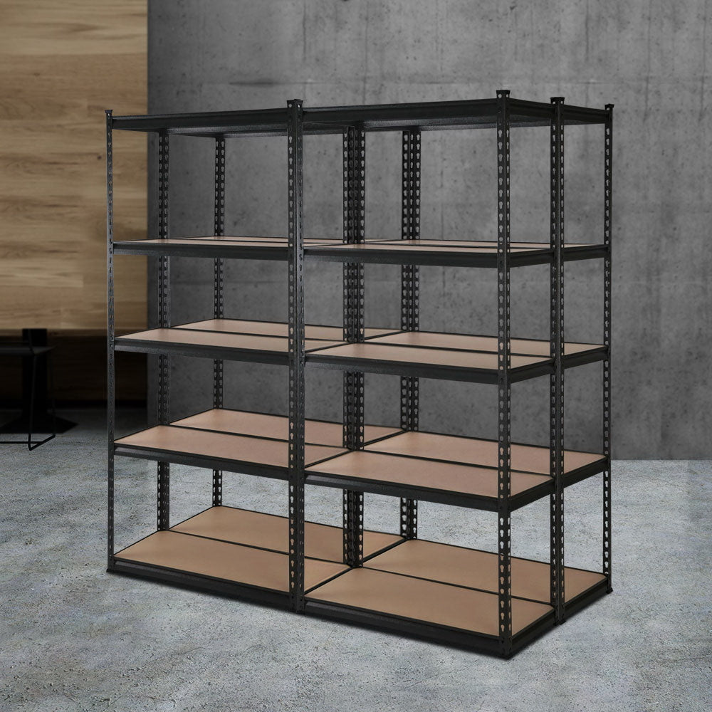 Giantz 4x1.5M Garage Shelving Warehouse Rack Pallet Racking Storage Shelve Black WR-E-7X15-BKX4