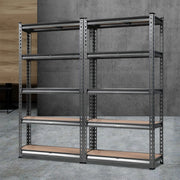 Giantz 2x1.5M Steel Warehouse Racking Rack Shelving Storage Garage Shelves Shelf WR-E-7X15-CC-FC2