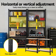 Giantz Garage Shelving 1.5X0.7m Warehouse Shelves Storage Rack Pallet Racking WR-E-7X15-GVN-BK