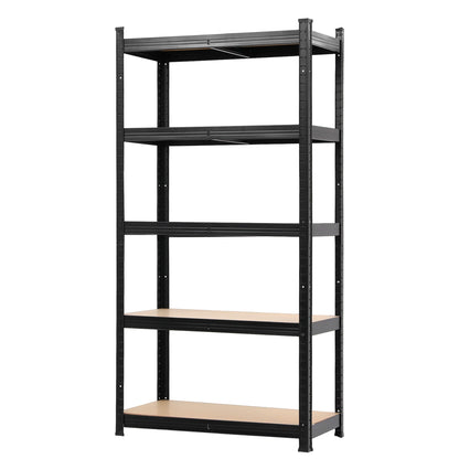 Giantz Garage Shelving 1.6X0.8m Warehouse Shelves Storage Rack Pallet Racking Black WR-E-8X16-BK
