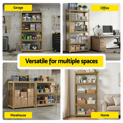 Giantz Garage Shelving 1.6X0.8m Warehouse Shelves Storage Rack Pallet Racking Yellow WR-E-8X16-YL