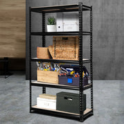 Giantz 1.8M Garage Shelving Warehouse Rack Pallet Racking Storage Shelve Black WR-E-9X18-BK