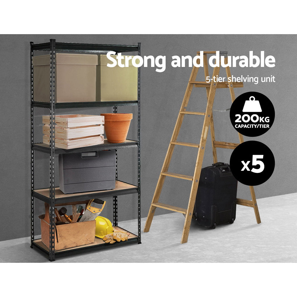 Giantz 5x1.8M Garage Shelving Warehouse Rack Pallet Racking Storage Charcoal WR-E-9X18-CCX5