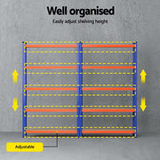 2 x 1.8M Giantz Garage Shelving Warehouse Rack WR-E-9X18-GVN-BOX2