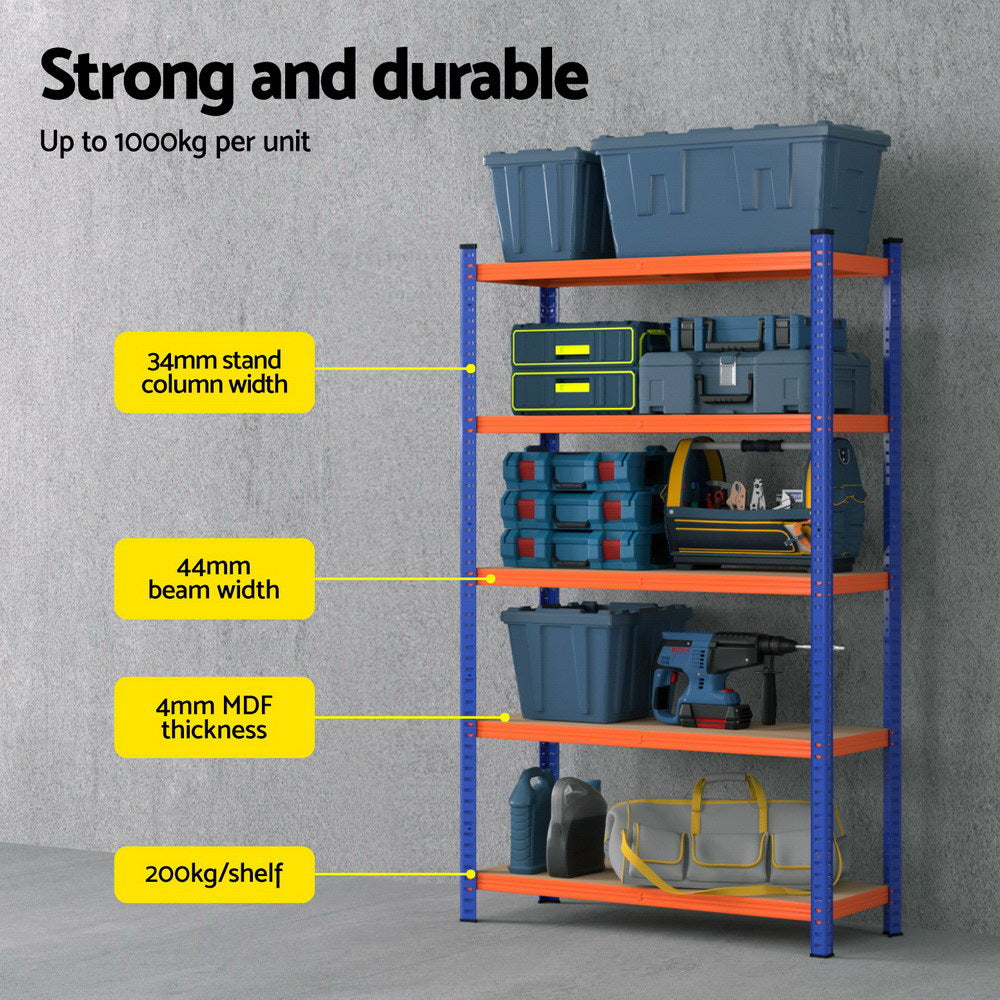 3 x 1.8M Giantz Garage Shelving Warehouse Rack WR-E-9X18-GVN-BOX3