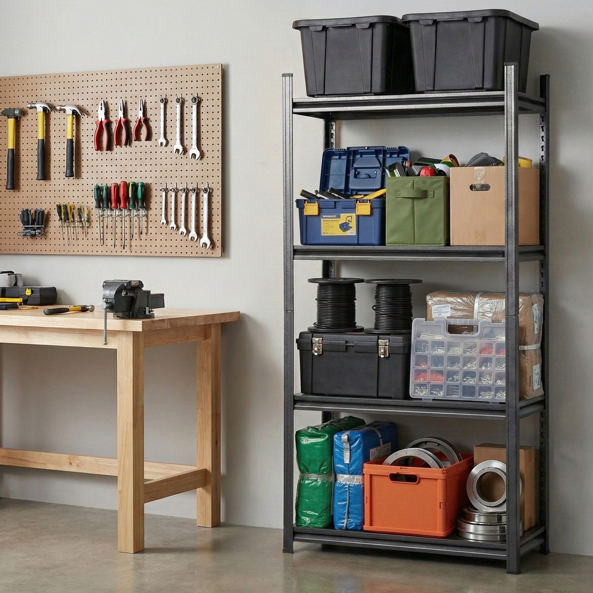 Giantz Garage Shelving 1.8X0.9m Warehouse Rack Storage Shelves Workshop Racks Steel WR-F-09040R-180BK