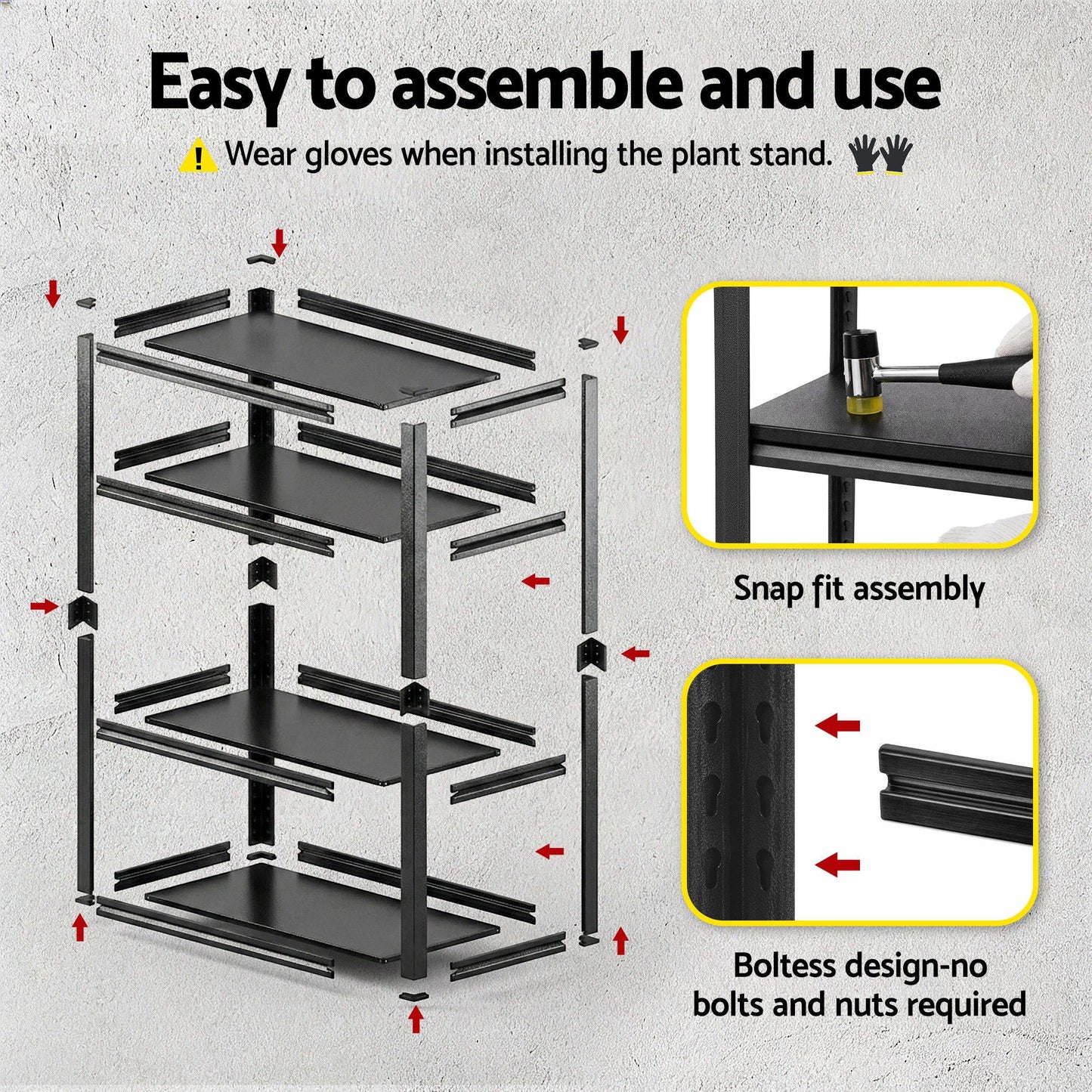 Giantz Garage Shelving 1.8X0.9m Warehouse Rack Storage Shelves Workshop Racks Steel WR-F-09040R-180BK
