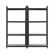 Giantz Garage Shelving 1.8X1.8m Warehouse Rack Storage Shelves Workshop Racks Steel WR-F-09040R-180BKX2