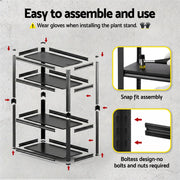 Giantz Garage Shelving 1.8X1.8m Warehouse Rack Storage Shelves Workshop Racks Steel WR-F-09040R-180BKX2