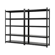 Giantz Garage Shelving 2.4X1.8m Warehouse Rack Storage Shelves Workshop Racks Steel WR-F-12050-180BKX2