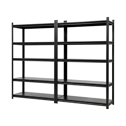 Giantz Garage Shelving 2.4X1.8m Warehouse Rack Storage Shelves Workshop Racks Steel WR-F-12050-180BKX2