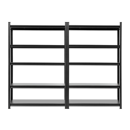 Giantz Garage Shelving 2.4X1.8m Warehouse Rack Storage Shelves Workshop Racks Steel WR-F-12050-180BKX2
