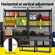 Giantz Garage Shelving 2.4X1.8m Warehouse Rack Storage Shelves Workshop Racks Steel WR-F-12050-180BKX2