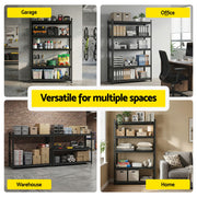 Giantz Garage Shelving 2.4X1.8m Warehouse Rack Storage Shelves Workshop Racks Steel WR-F-12050-180BKX2