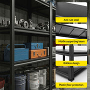 Giantz Garage Shelving 2.4X1.8m Warehouse Rack Storage Shelves Workshop Racks Steel WR-F-12050-180BKX2