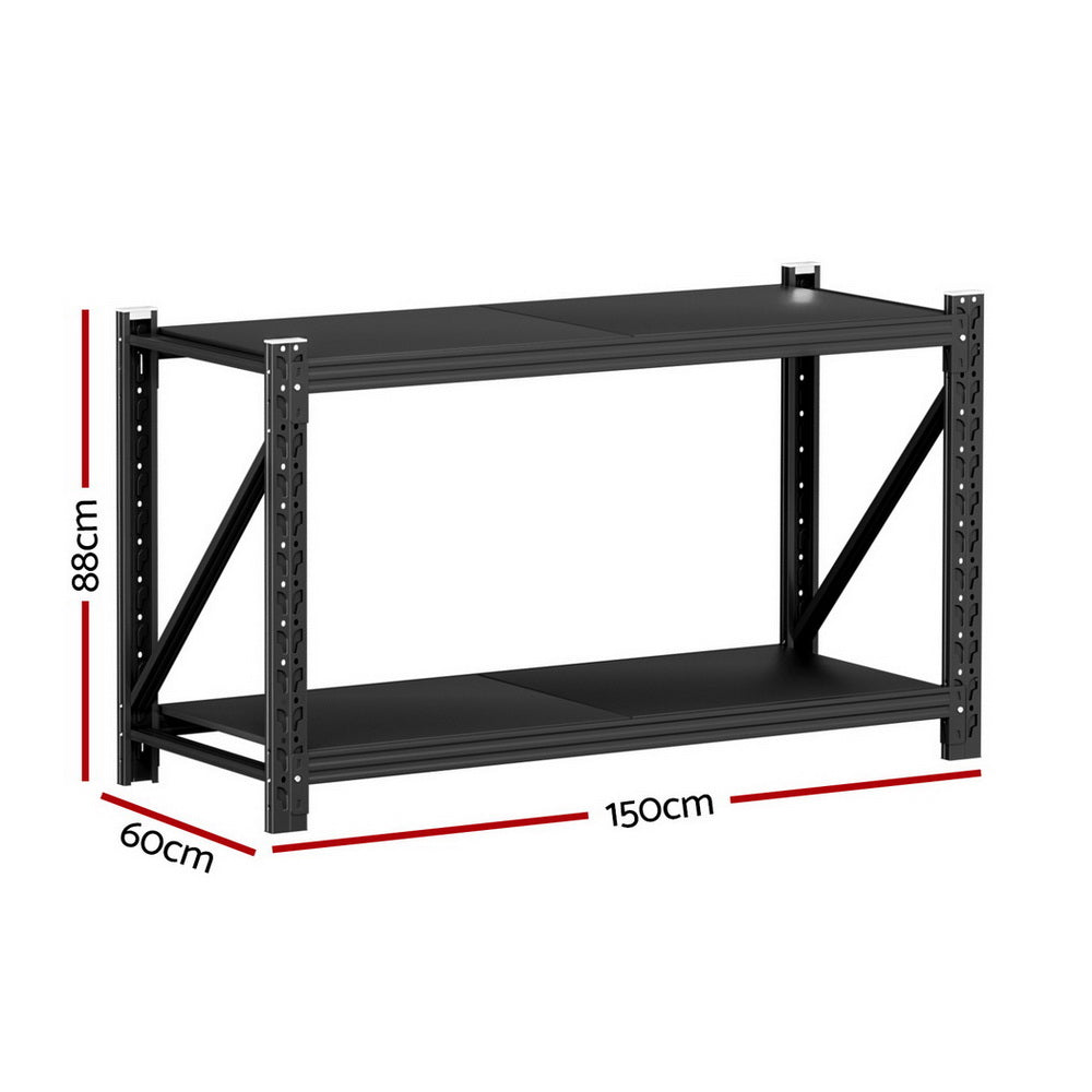 Giantz 1.5Mx0.9M Warehouse Shelving Garage Rack WR-F-15060-900BK-AB