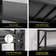 Giantz 1.5Mx0.9M Warehouse Shelving Garage Rack WR-F-15060-900BK-AB