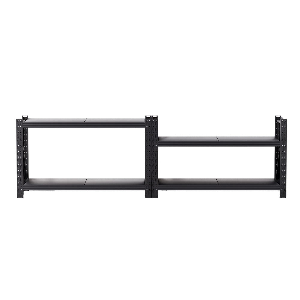 Giantz 2x 0.9M Garage Shelving Workbench Warehouse Rack WR-F-15060-900BK-ABX2