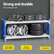 Giantz 2Mx0.9M Warehouse Shelving Garage Rack WR-F-20060-900BG-AB